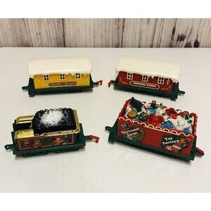 Vintage 1987 Northpole Express Train Cars Toy State Holiday